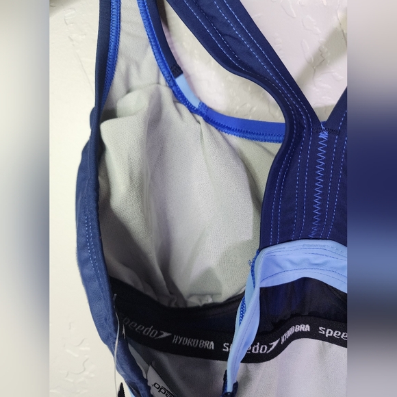 Speedo Quantom Fusion Splice Hyper Blue One Piece Swimwear Size 6 - Picture 6 of 12